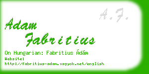adam fabritius business card